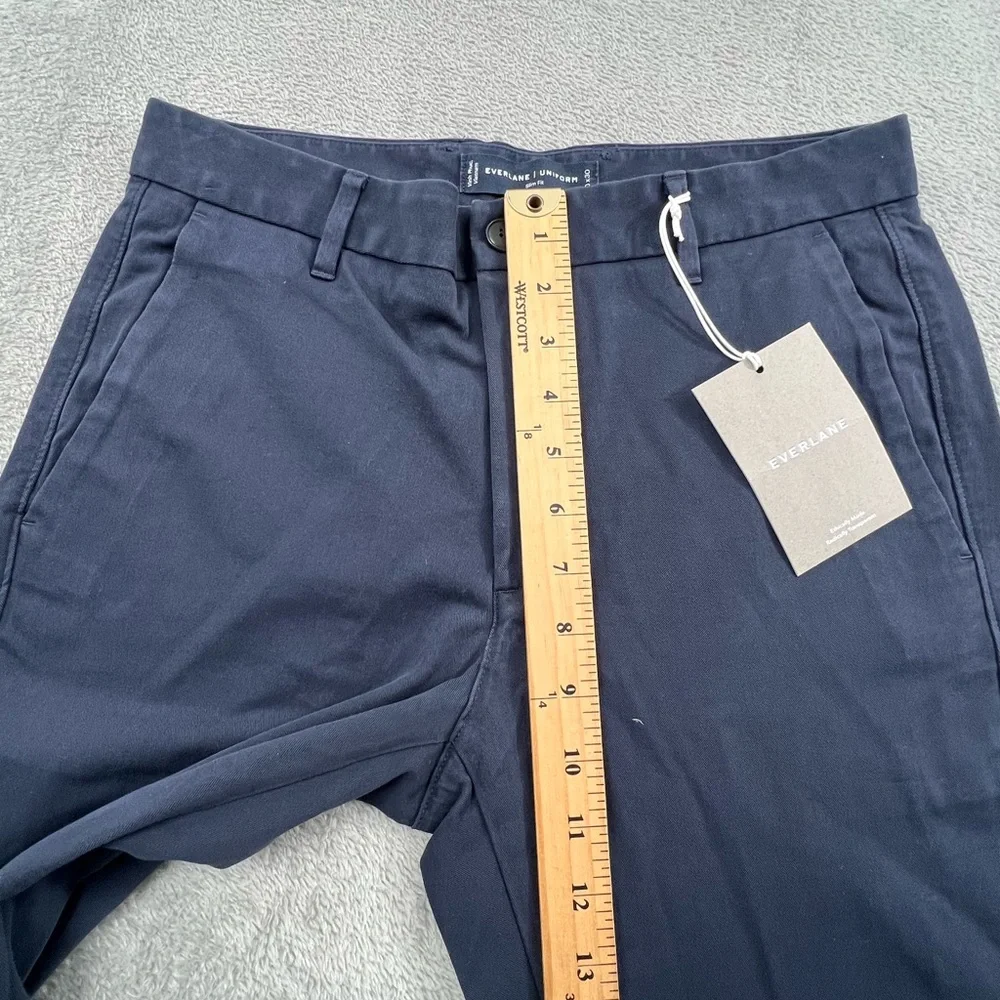NEW Everlane 30‎ x 30 Uniform Slim Fit Blue The Performance Chino Cotton Pants